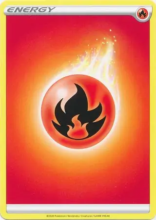 Fire Energy Reverse Holo Pokemon card from Sword & Shield